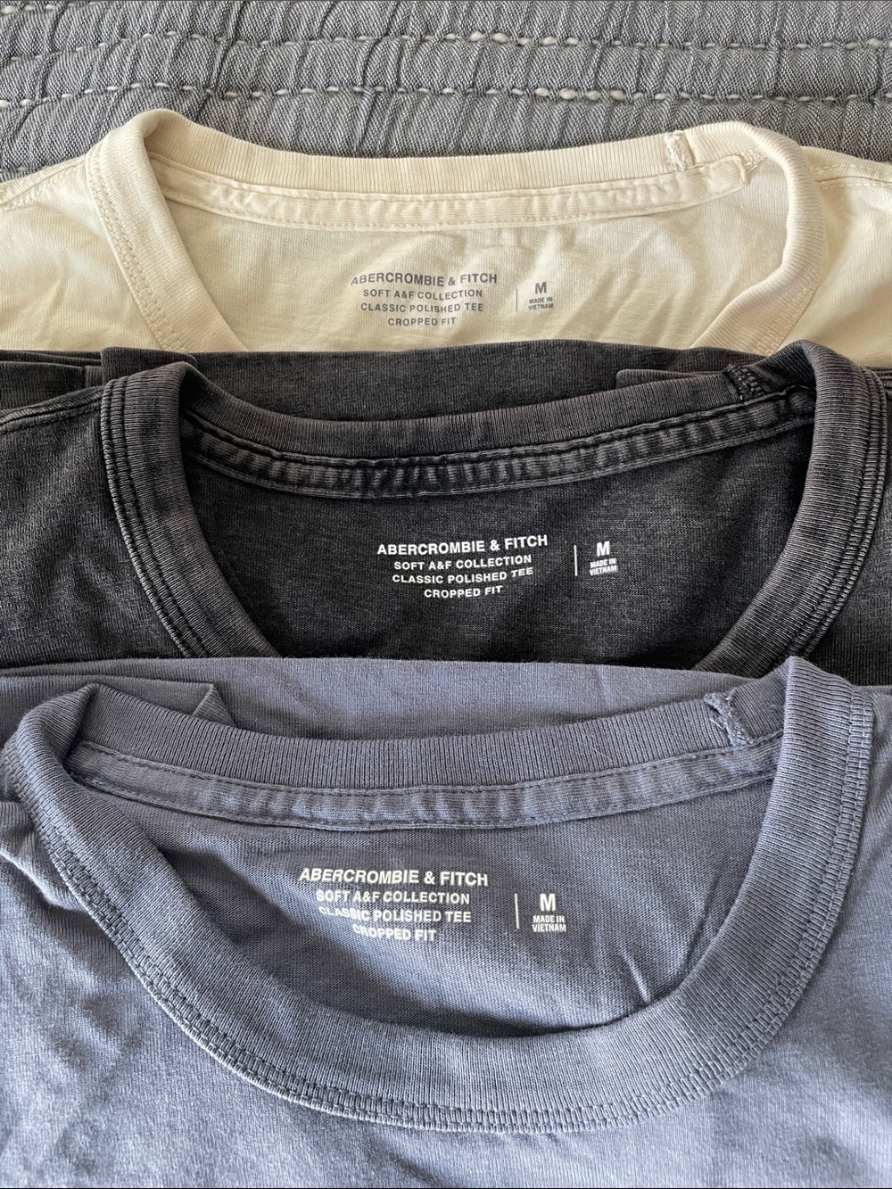 A&F classic polished tee cropped fit - set of 3